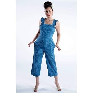 LV Polka Dot Chambray Jumpsuit - NWT